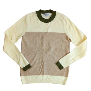 Polagram retro color block sweater, crew neck, women's size small